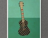 Home Decor Wall Art Music Poster - Righteous Uke (series) - Musical Instrument Giclee Modern Art Print