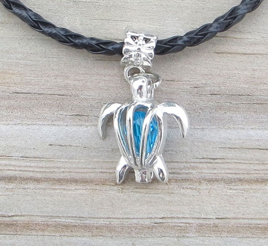 SeaTurtle Bracelet Honu Tropical Blue Glass Bead