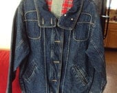 SPRING SALE Vintage Mens Denim Authentic JEREMIAH Whipp Lined Jean Jacket Size S