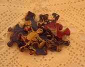 SPRING SALE One of a Kind Unique Puzzle Pieces Pin/Brooch Patriotic Theme Take a Closer Look