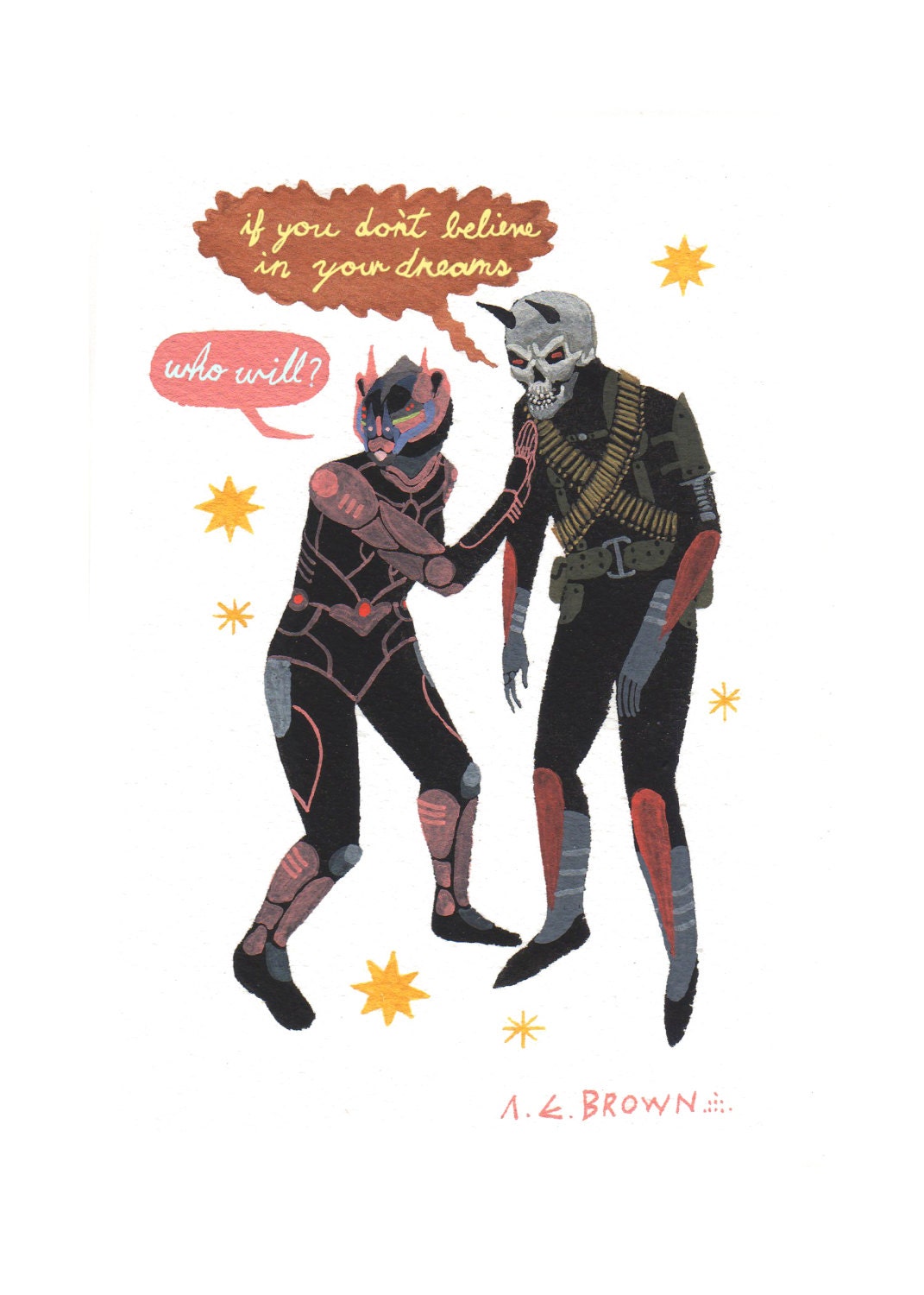 BAT FORCE . Myo & Bunker Make Nice . good vibes print
