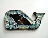 Whale Shell Art Decor Paua  Florida Souvenir KeeWee New Zealand  Abalone