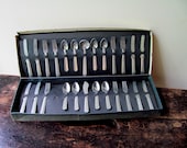 Childrens Vintage Toy Silverware Flatware Utensil Cutlery Set Original Metal Knives Spoons Forks Play Dishes Play House Tea Party Wonderful