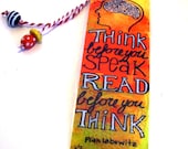 quote mixed media art print bookmark