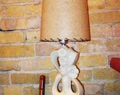 Ceramic Figural lamp with Fiberglass Shade