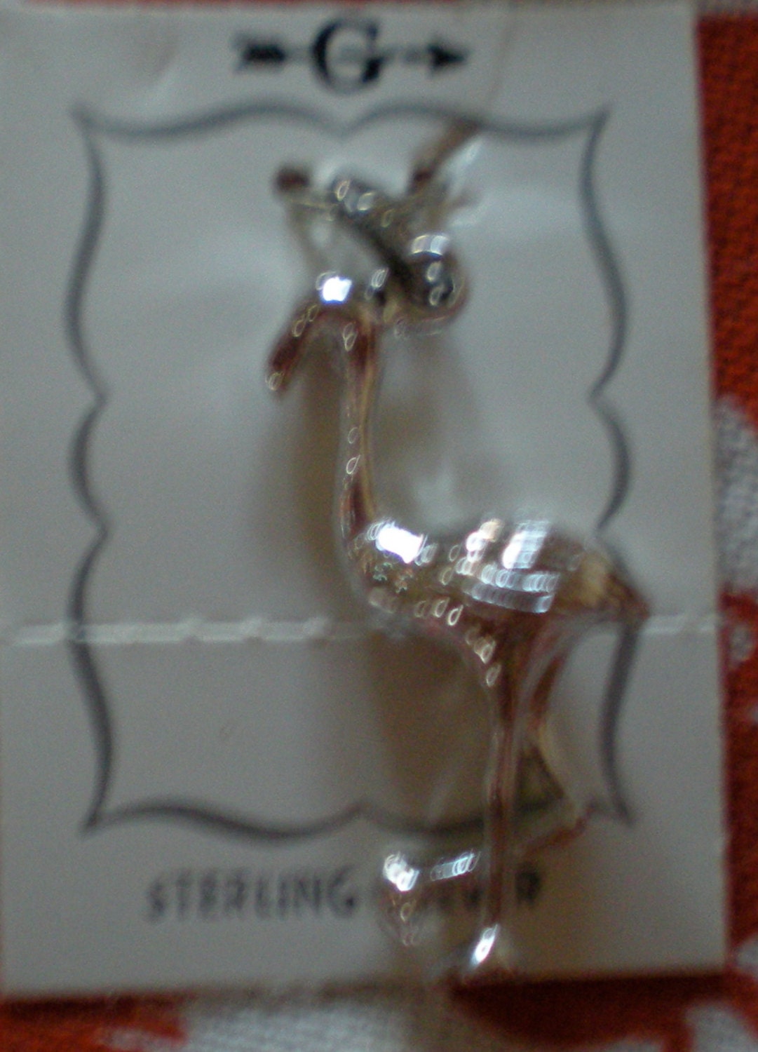 sterling silver flamingo vintage charm tropical style florida, nice