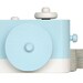 Special Collection - Mint & White Striped Wooden Toy Camera