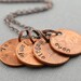 Family Penny Mother Necklace Hand Stamped by TheCopperFox