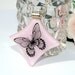 Butterfly Pendant, Fused Glass Jewelry, Dichroic Pendant, Light Pink Pastel, Spring (Item 10006-P)