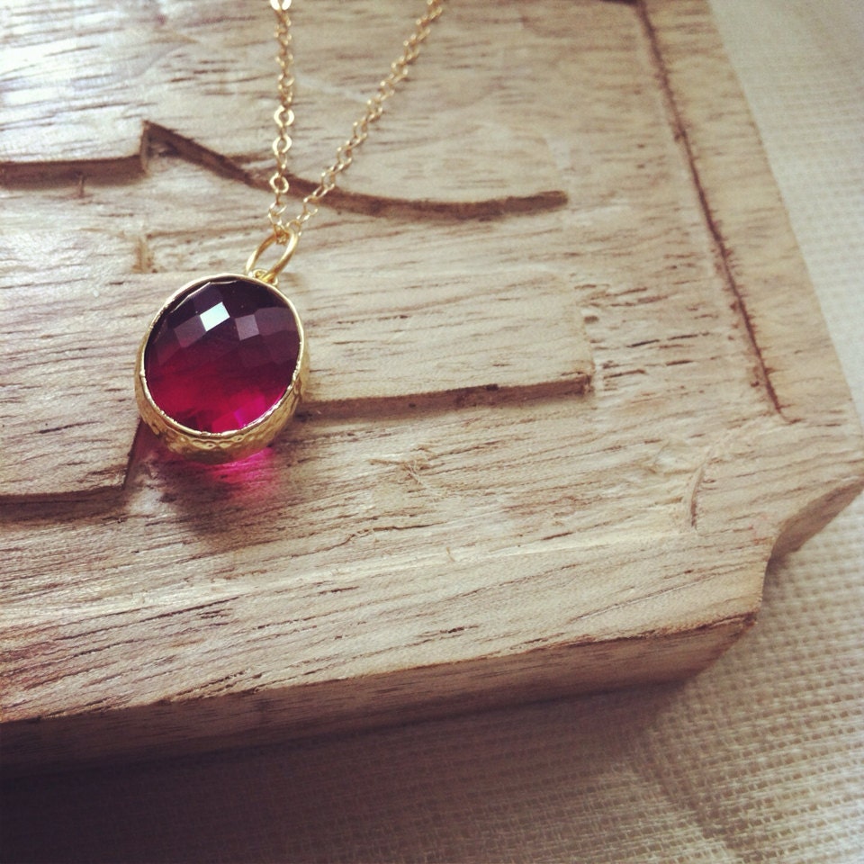 Fresh Berries Framed Pendant Necklace