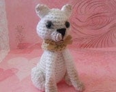 Amigurumi White Cat Crochet Miniature Kitty