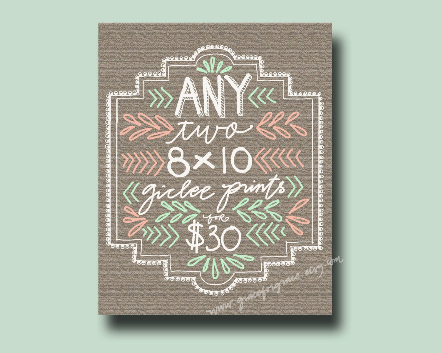 Any TWO 8x10s for 30 - Mothers Day- Christian Art - Bible Verse Art- Home Decor - Hand Typography- Hand Lettering - Custom Prints