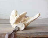 Vintage Carved Alabaster Bird by A. Santini