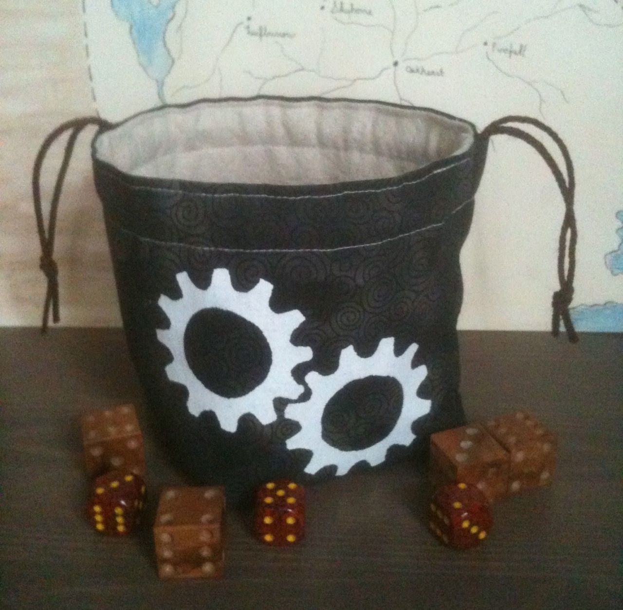 Gray Gears Dice Bag