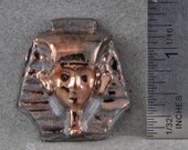 Handmade Folk Art Raku Egyptian Death Mask Mummy Face