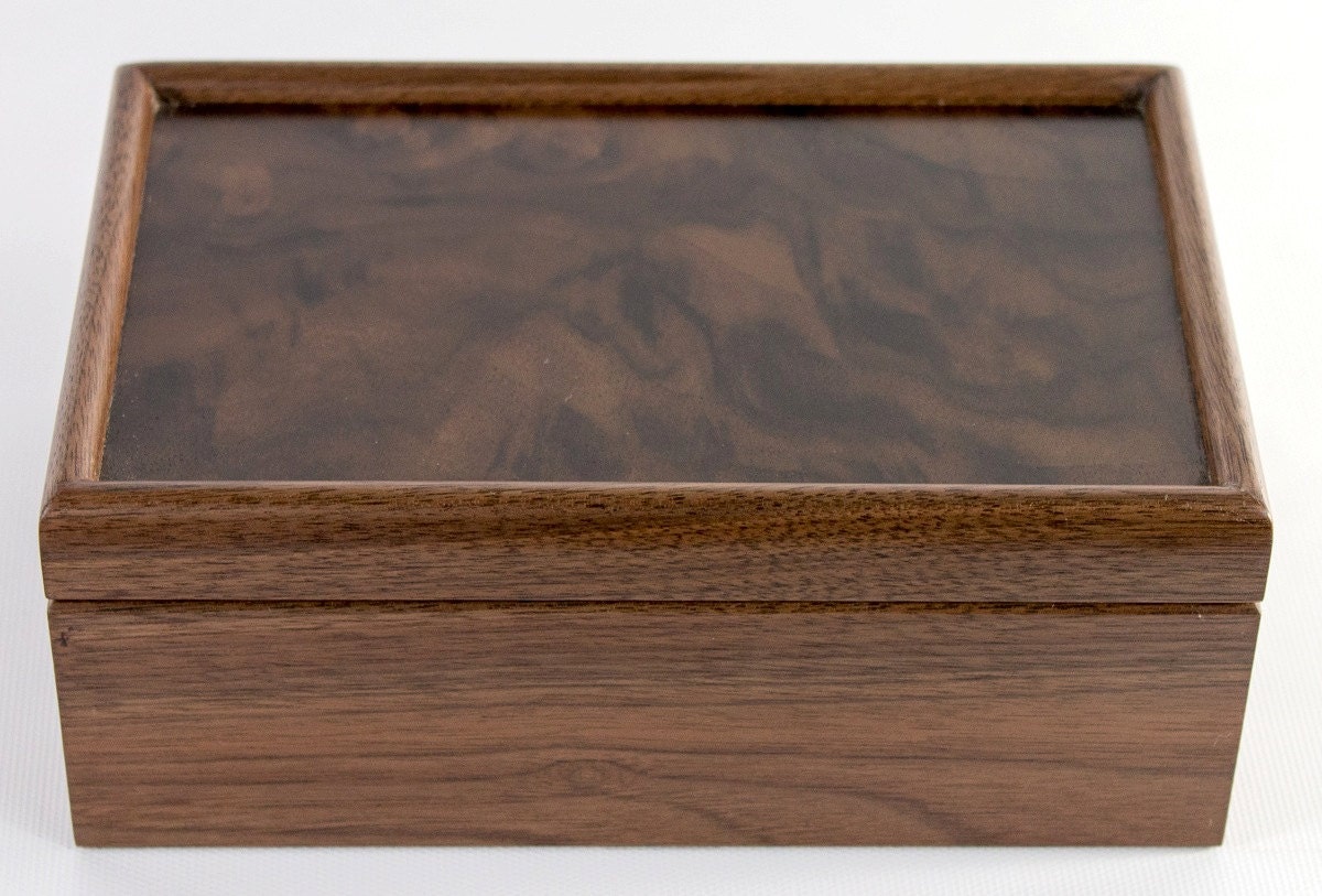 Black Walnut and Walnut Burl Keepsake Box