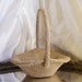 Burlap Bridal Flower Girl Basket made of natural burlap and non-embellished so you can decorate to your liking or use as is.