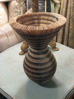 Oh My Paper Vase 1960s made from corrugated paper slinky stretchy ToO CooL