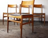 Set of Four Mid Century Modern Italian Dining Side Chairs