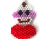 Sock Monkey and Heart Charm