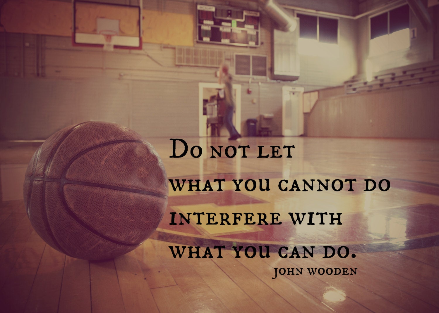 Sports Quote John Wooden Basketball Wall Art Print Photography What You Can Do Sports Room Boys Room Decor Wall Art Gift For Him