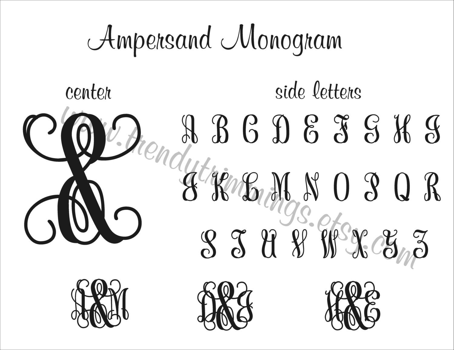 14" Wooden Monogram- Interlocking