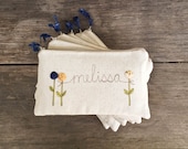 CUSTOM LISTING for ALLISON navy blue wedding clutch, bridesmaid gift, 7 personalized bridesmaid clutches, made to order, mamableudesigns