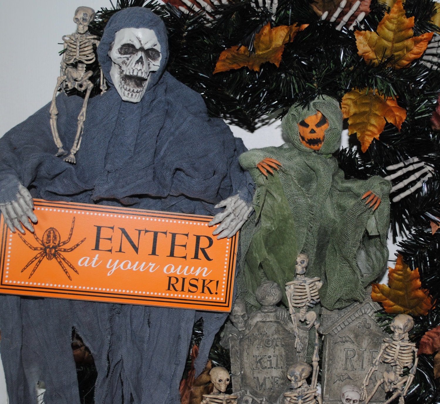 Frightfully Spooky Handmade Halloween Wreath