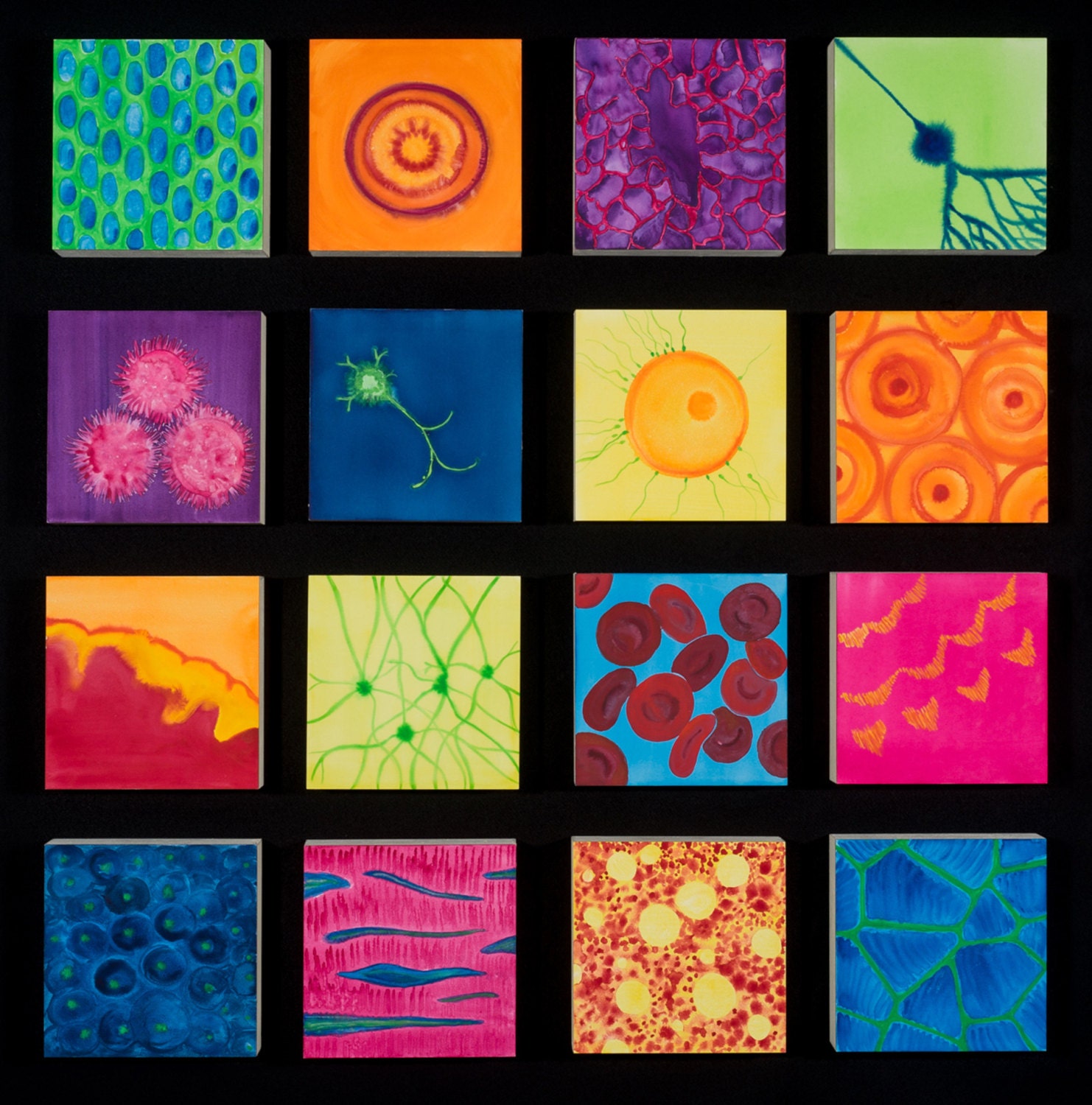 Portrait of a Human - watercolor of human cells