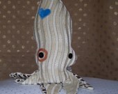Luxurious Plush Squid with Monocle for Your Home