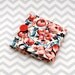 Interchangeable Knitting Needle Roll - Red, Navy and Turquoise Floral