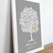 Wedding Guestbook Alternative Print-- To Be Personalized With Guest's Signatures - 17x22 - 160 Signature Wedding Guest Book tree