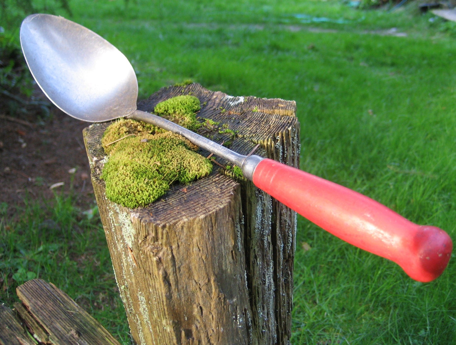 Vintage Red Handled Spoon