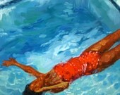 Basking in Summer light  // Original Art Oil Painting Portrait // 12" x 12"