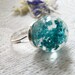 Baby's Breath Resin Ring, Nature Specimen, Eco Friendly, Flower Orb Ring