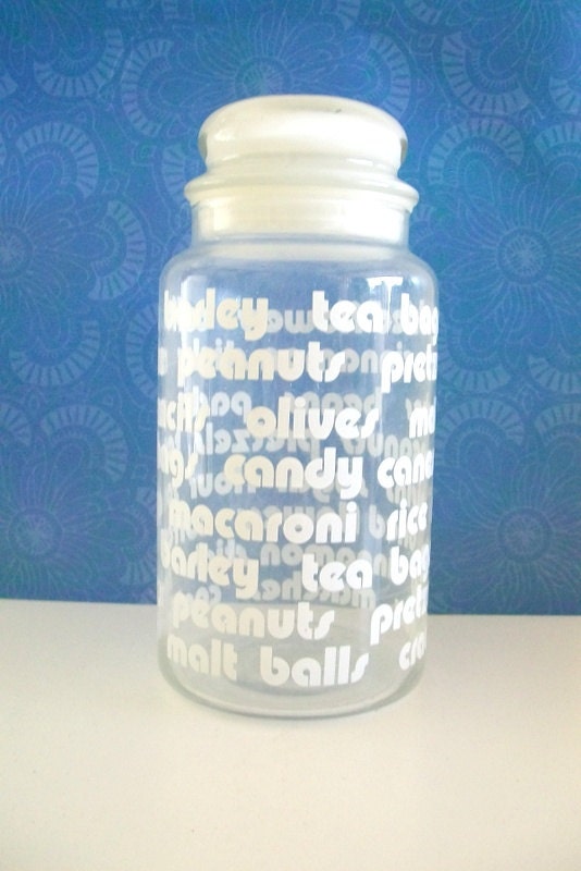 Retro Glass Canister Jar Snack Container