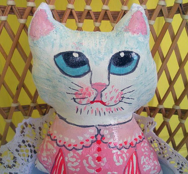 Handmade OOAK Cat Cloth Doll Natasha