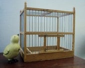 vintage hand made small animal or bird cage