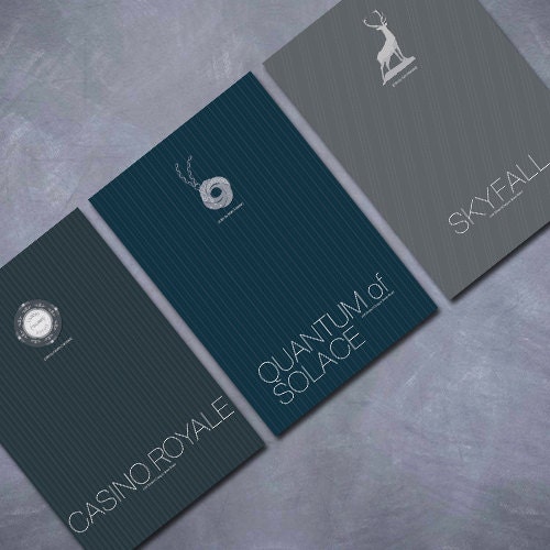 Daniel Craig Bond - a James Bond inspired Spy Film Series: Three 13x19 Posters Set