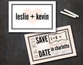 Personalized SAVE THE DATE Printable Digital Design - Classic Love