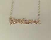 Name/ Word Necklace 14k gold filled over 6 letters