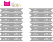 DIY Printable Just Married Straw/Stirrer Flags
