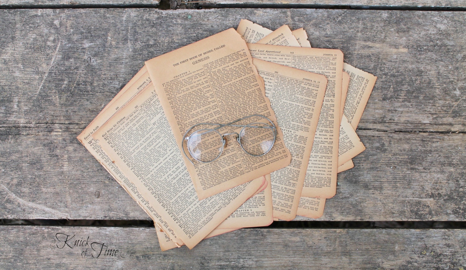 Antique Bible Pages - Collection of 50 Pages for Home Decor, Altered Art or Scrapbooking