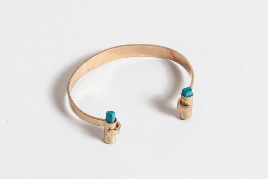 Reverse Turquoise Dagger Cuff