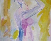 Original 16x20 abstract figure study by Kerry Steele