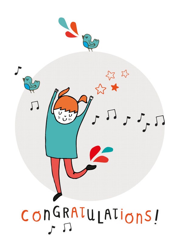 Congratulations Card for graduation, promotion, driving test, new baby
