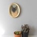 1960s original oil painting of a siamese cat // oval framed wall hanging