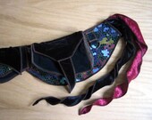Green Geometric - Festival Pocket Belt - Utility belt - Renaissance - Burlesque