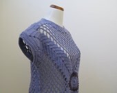 Purple Short Sleeved Tunic Sweater