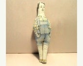 FATHER art doll original fabric man gift textile